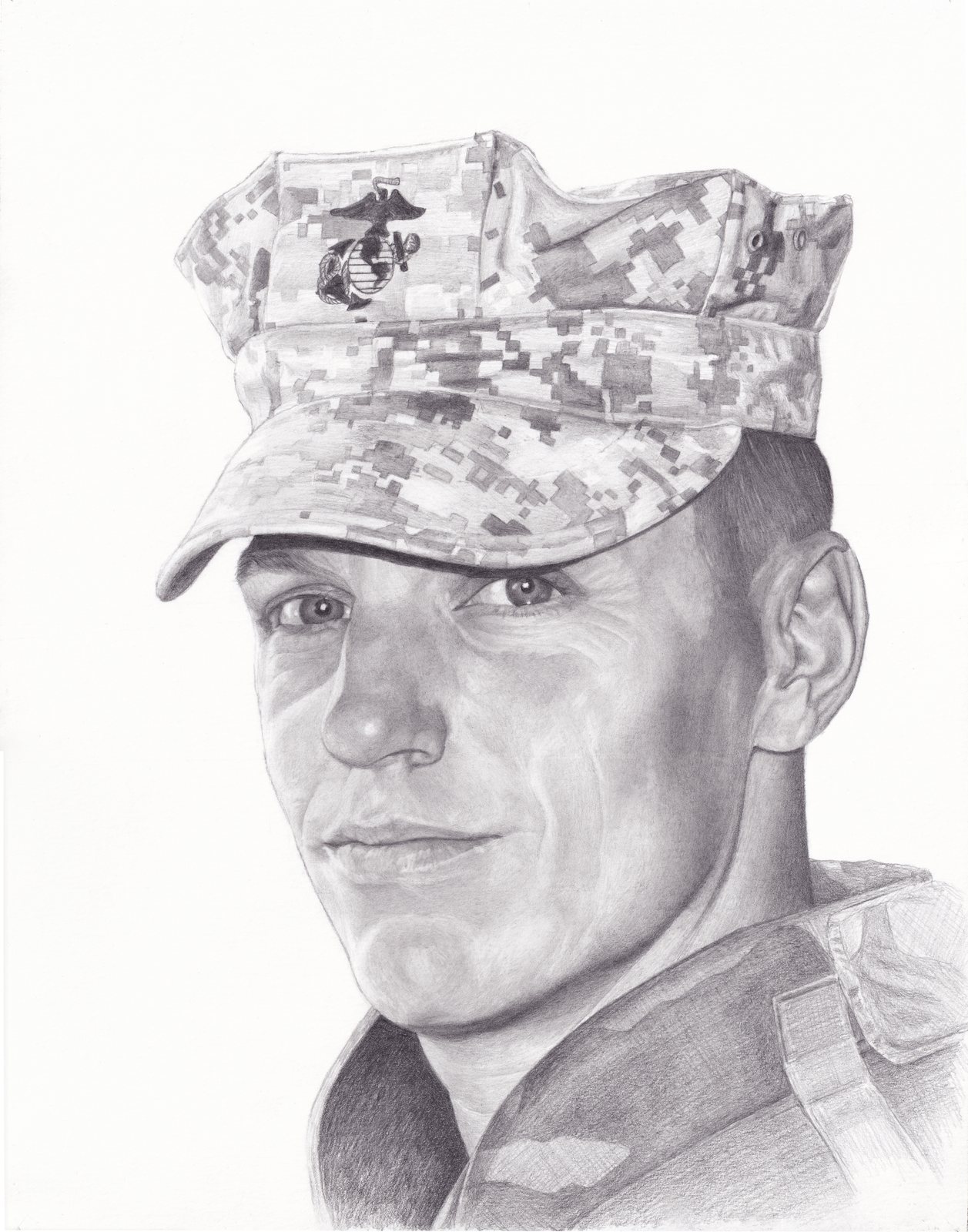 Self-portrait of Lee Baker in graphite pencil