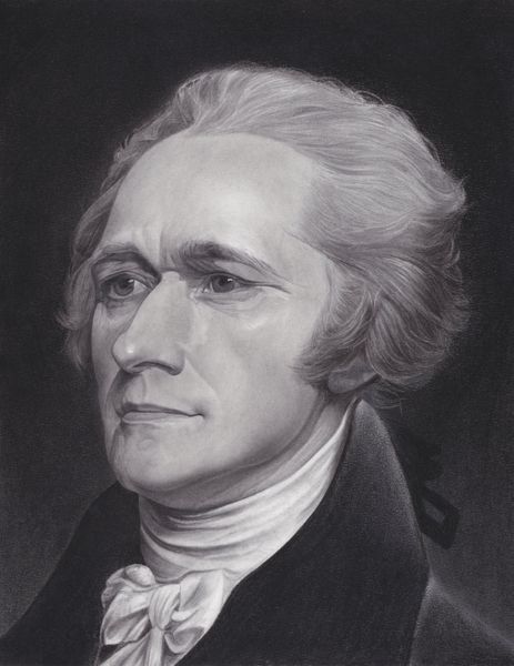 Alexander Hamilton, pencil drawing by Lee Baker
